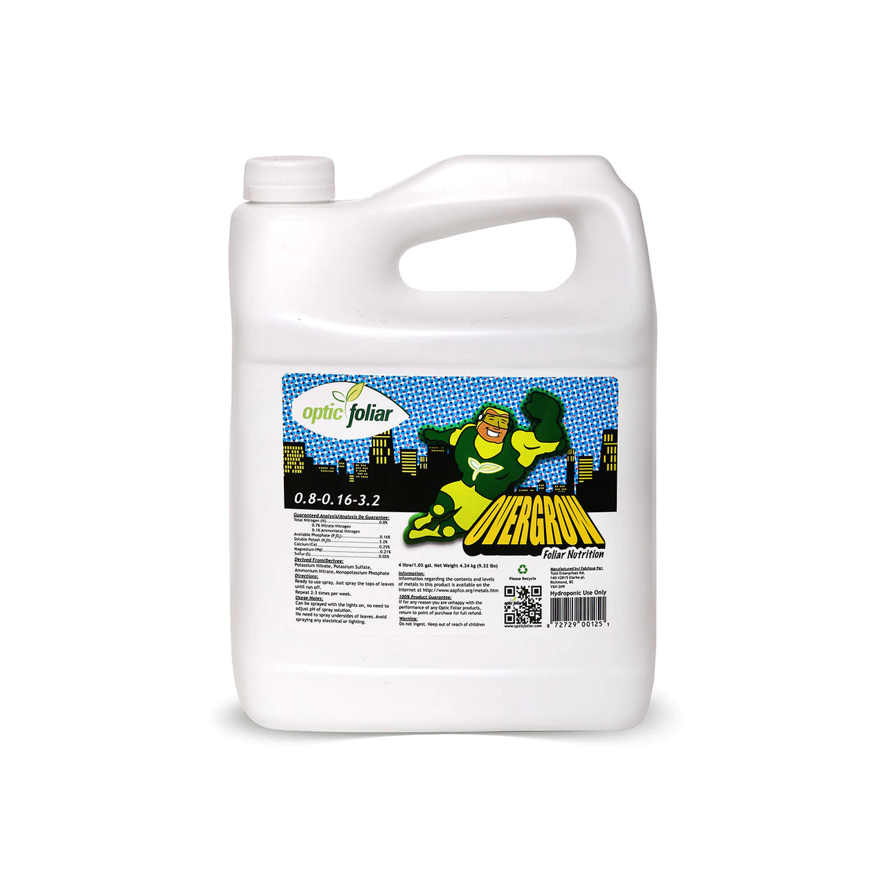 Optic foliar overgrow 1 litre provision gardens